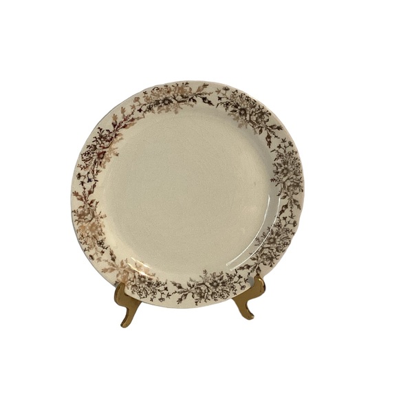 Taylor Smith Taylor USA Gold Floral Pattern Bread & Butter Plates 2 - Picture 3 of 4